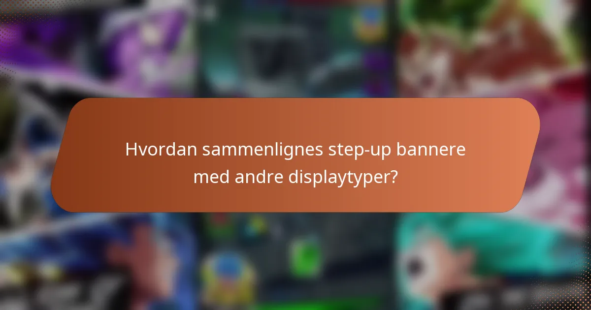 Hvordan sammenlignes step-up bannere med andre displaytyper?